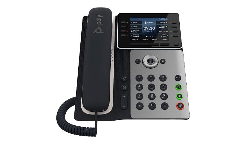 Poly Edge E350 IP Phone and PoE-enabled with Power Supply-US