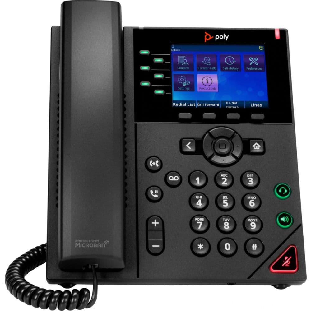 Poly OBi VVX 350 6-Line IP Phone and PoE-enabled with Power Supply-US NOT WIFI ENABLED